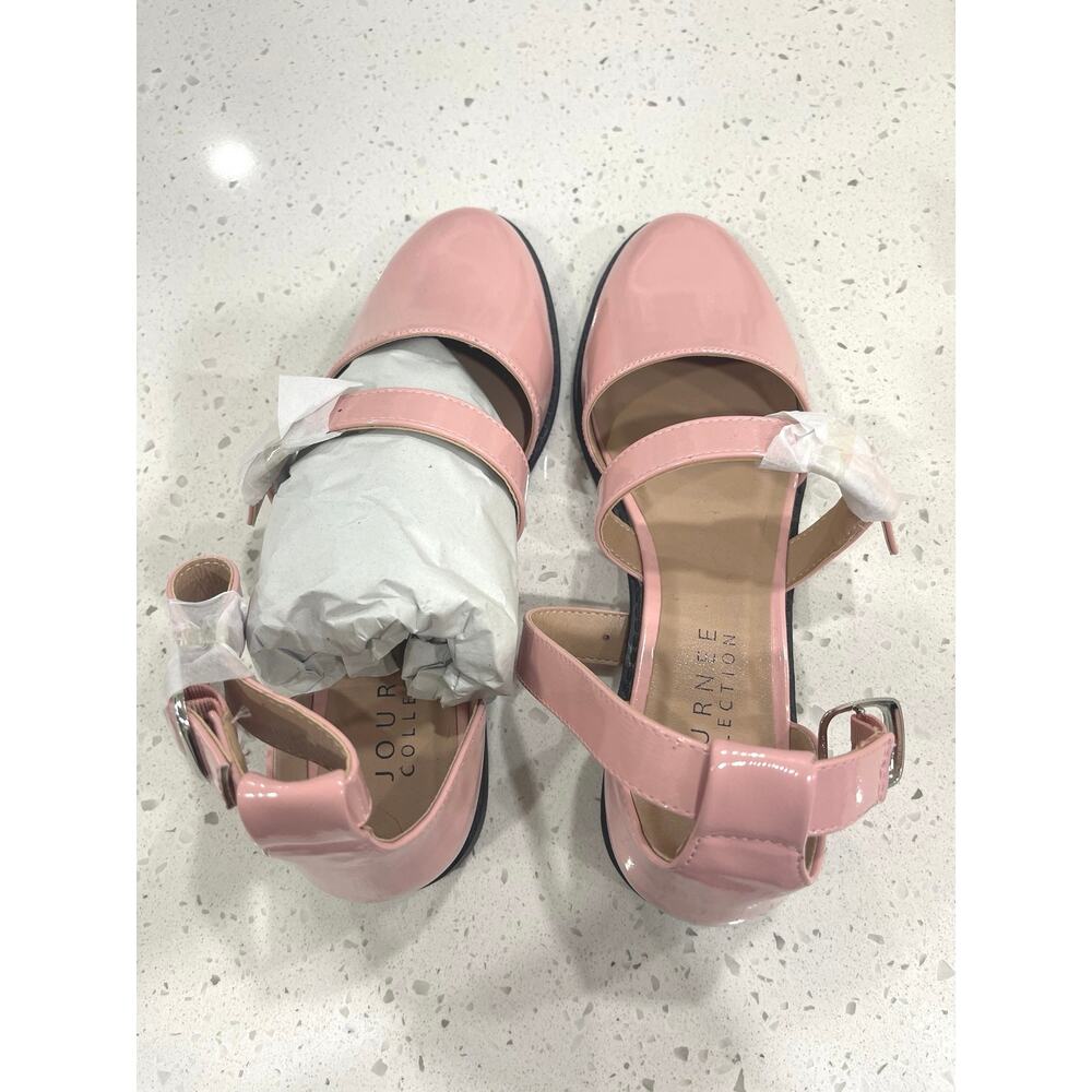 Journee Constance, Round Toed Pink Patent Mary Jane Shoes NWOB